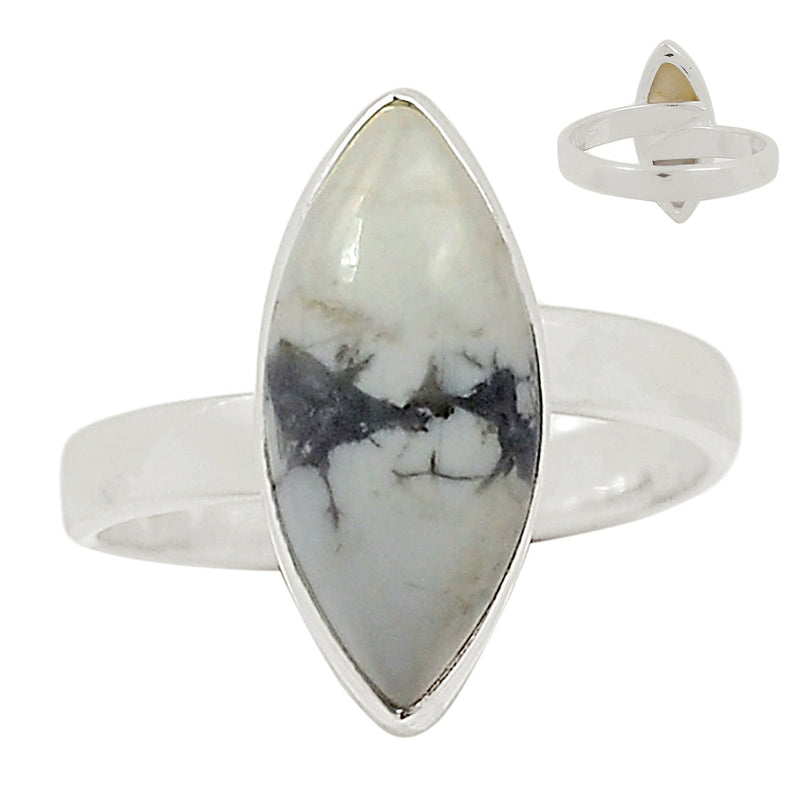 Adjustable Ring - White Howlite Ring - WHOR560