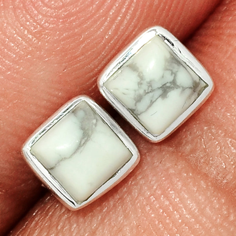 White Howlite Studs - WHOS13