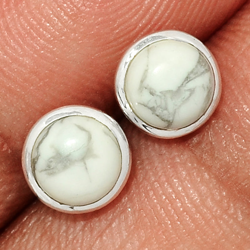 White Howlite Studs - WHOS16