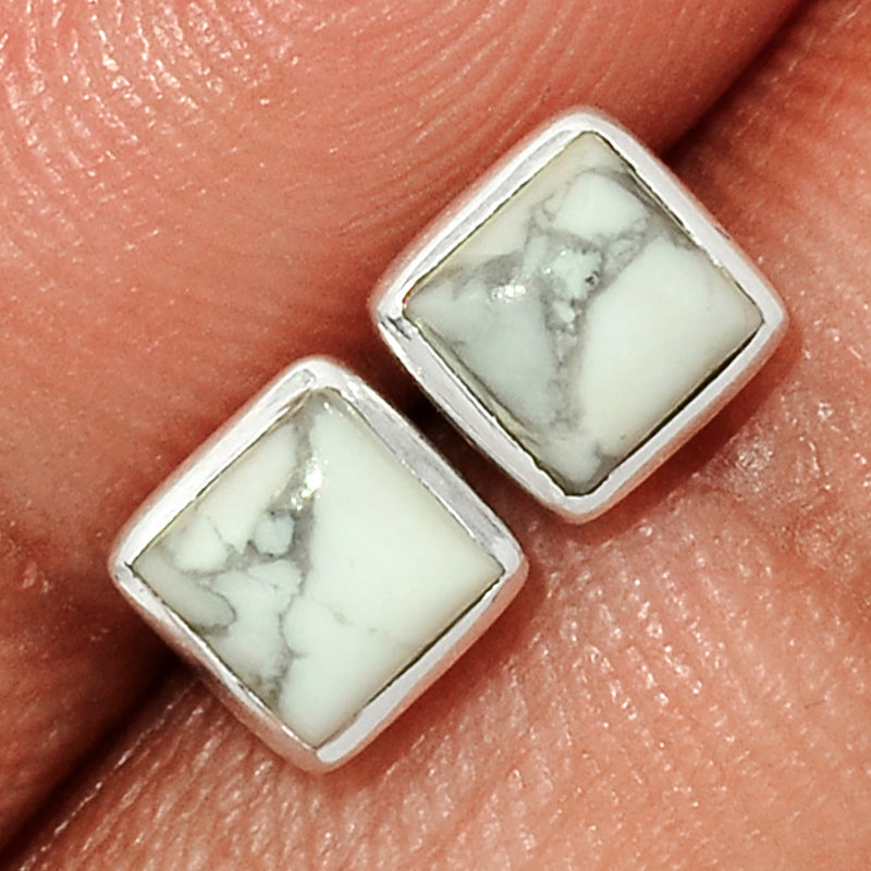 White Howlite Studs - WHOS18