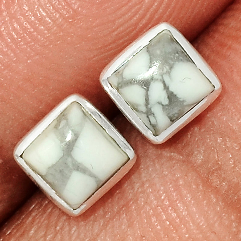 White Howlite Studs - WHOS22