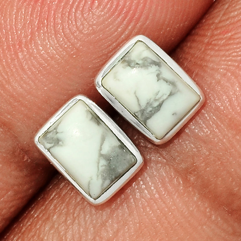 White Howlite Studs - WHOS27