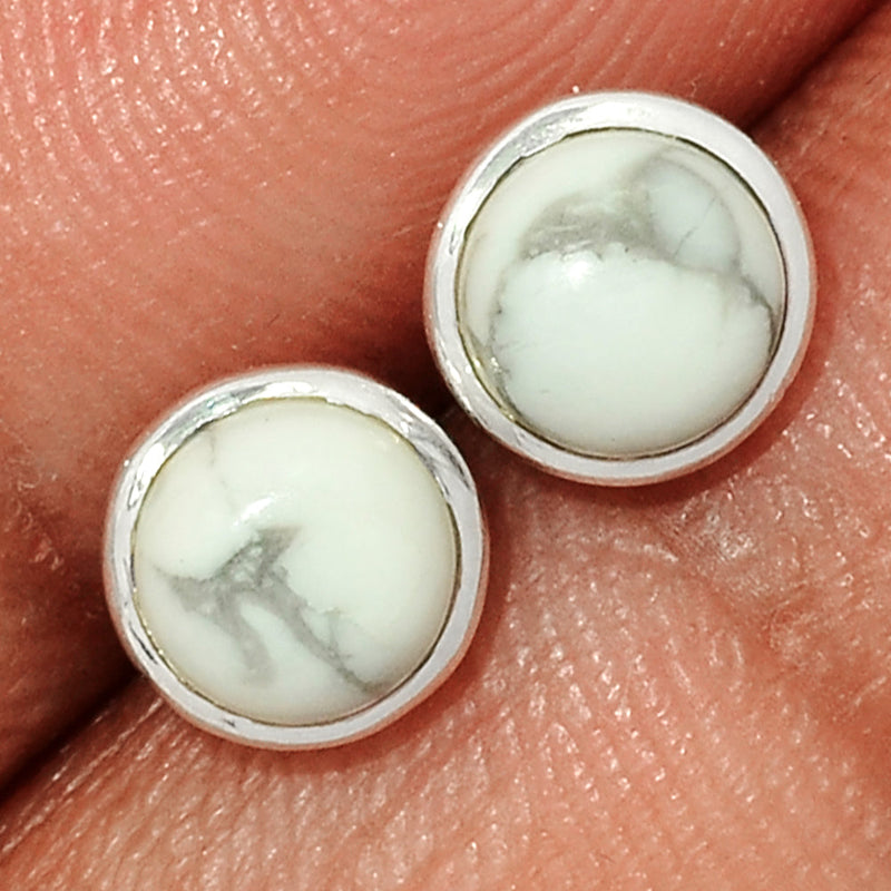 White Howlite Studs - WHOS34