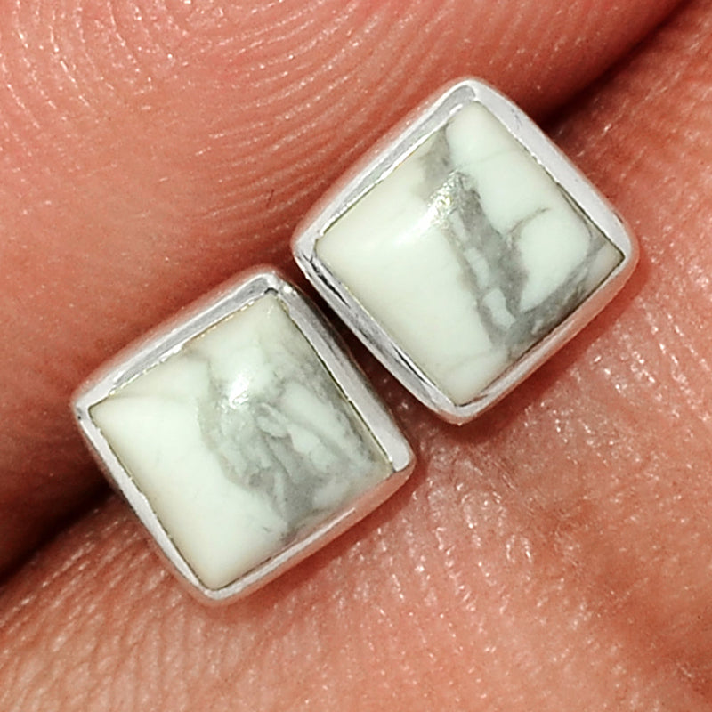 White Howlite Studs - WHOS36