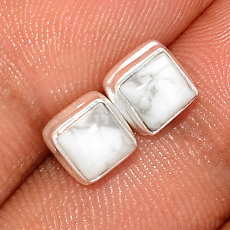 White Howlite Studs - WHOS42