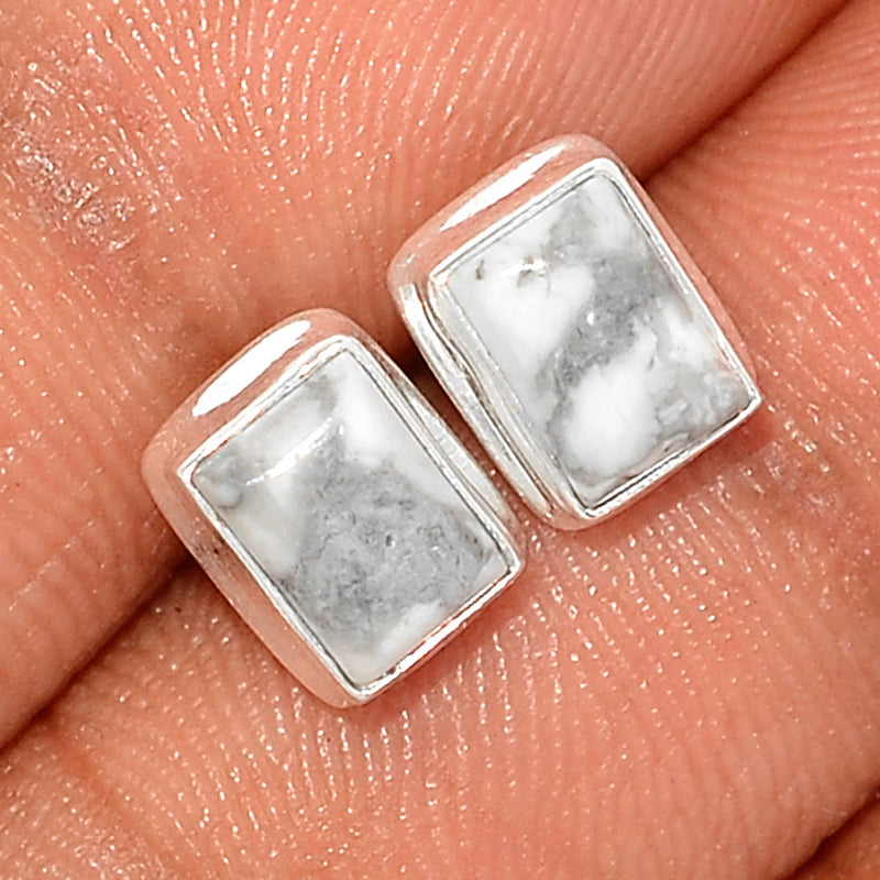 White Howlite Studs - WHOS50
