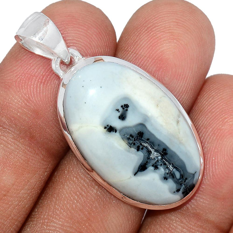 1.5" White Malingo Jasper Pendants - WMJP113