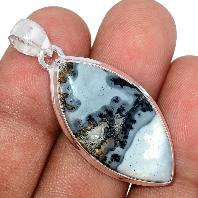 1.6" White Malingo Jasper Pendants - WMJP114