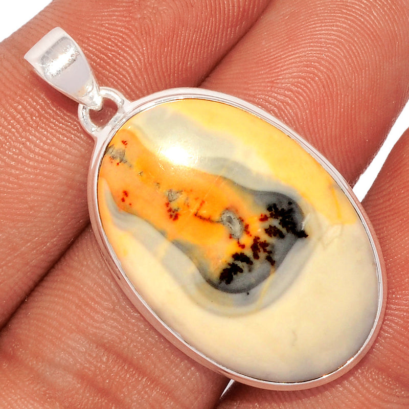 1.6" White Malingo Jasper Pendants - WMJP137