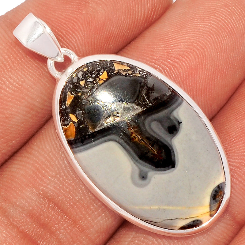 1.6" White Malingo Jasper Pendants - WMJP156
