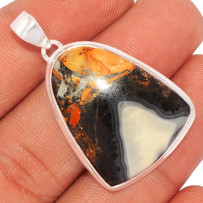 1.6" White Malingo Jasper Pendants - WMJP166