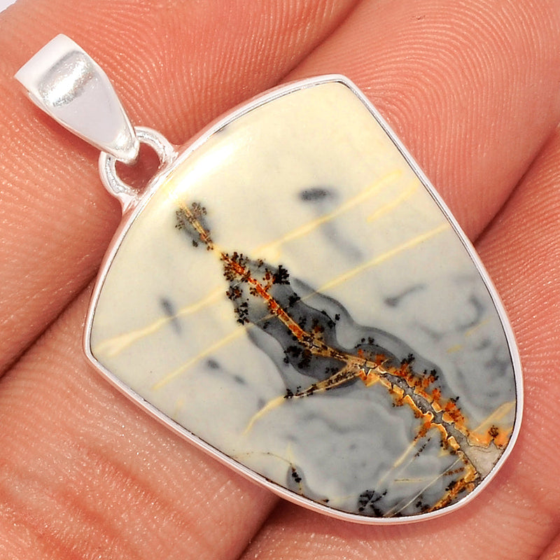 1.6" White Malingo Jasper Pendants - WMJP173