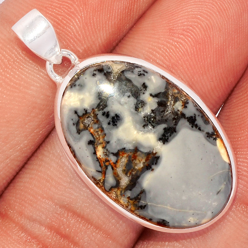 1.5" White Malingo Jasper Pendants - WMJP181