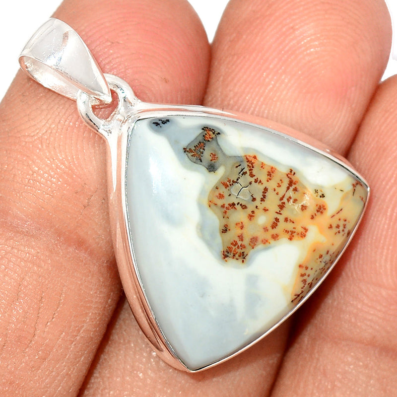 1.3" White Malingo Jasper Pendants - WMJP216