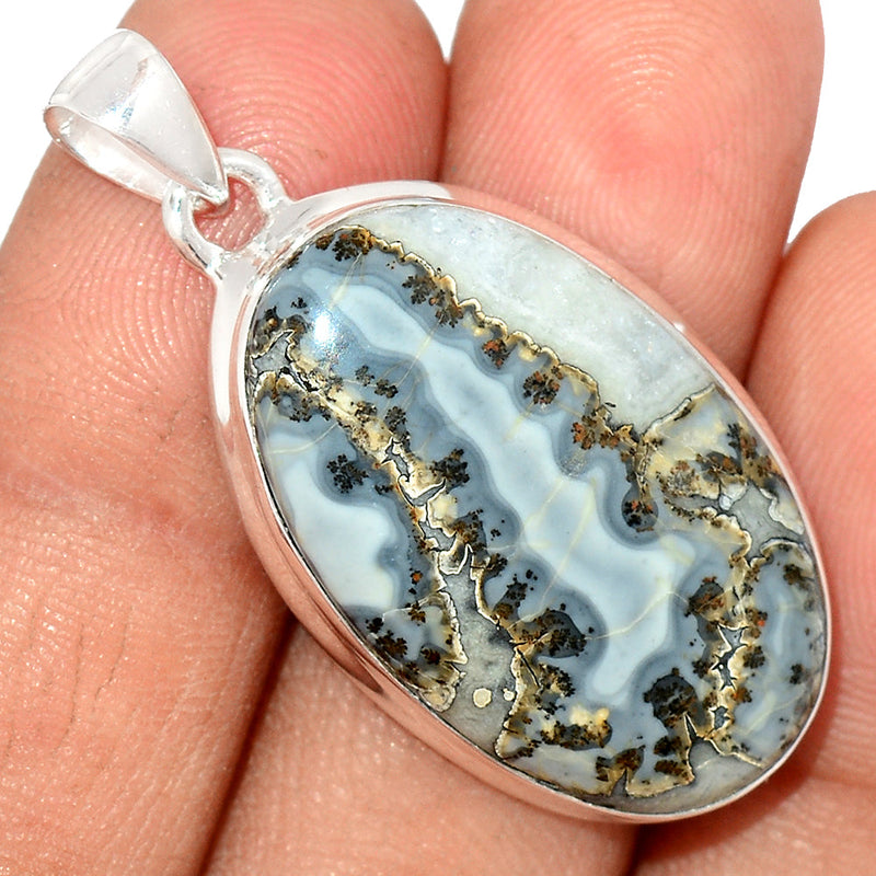 1.5" White Malingo Jasper Pendants - WMJP225