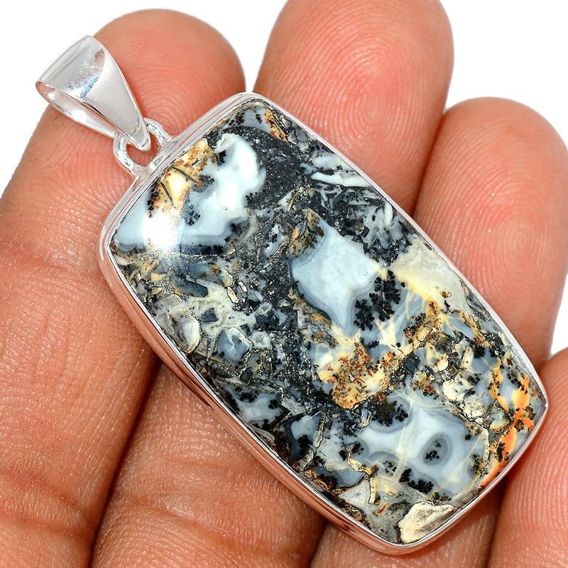 2" White Malingano Jasper Pendants - WMJP244