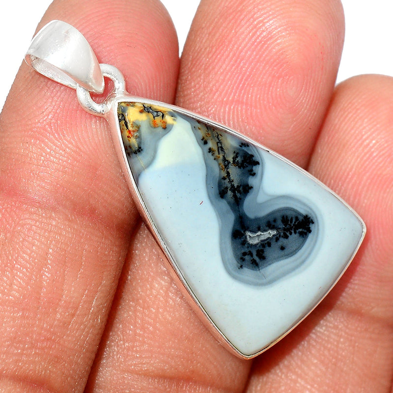 1.5" White Malingano Jasper Pendants - WMJP280
