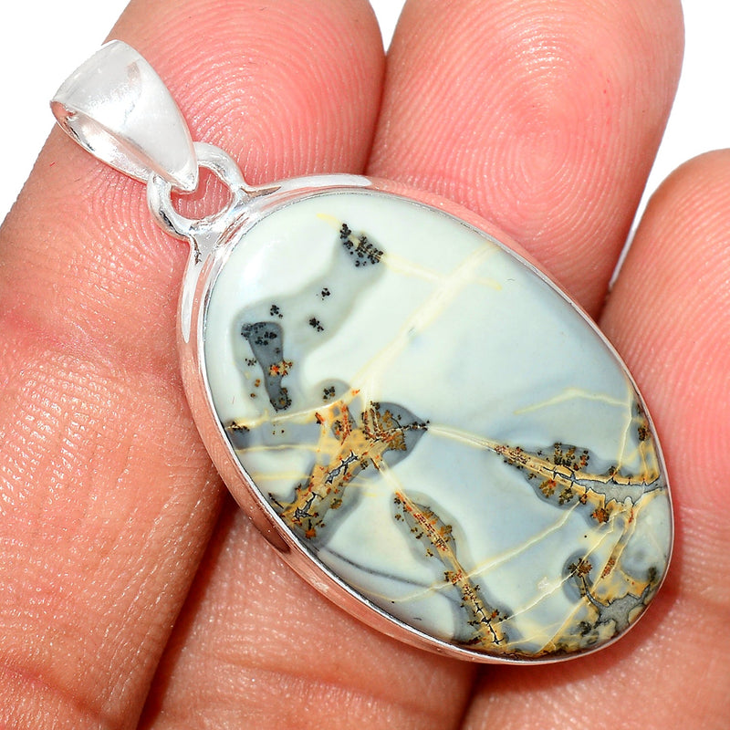 1.6" White Malingano Jasper Pendants - WMJP286