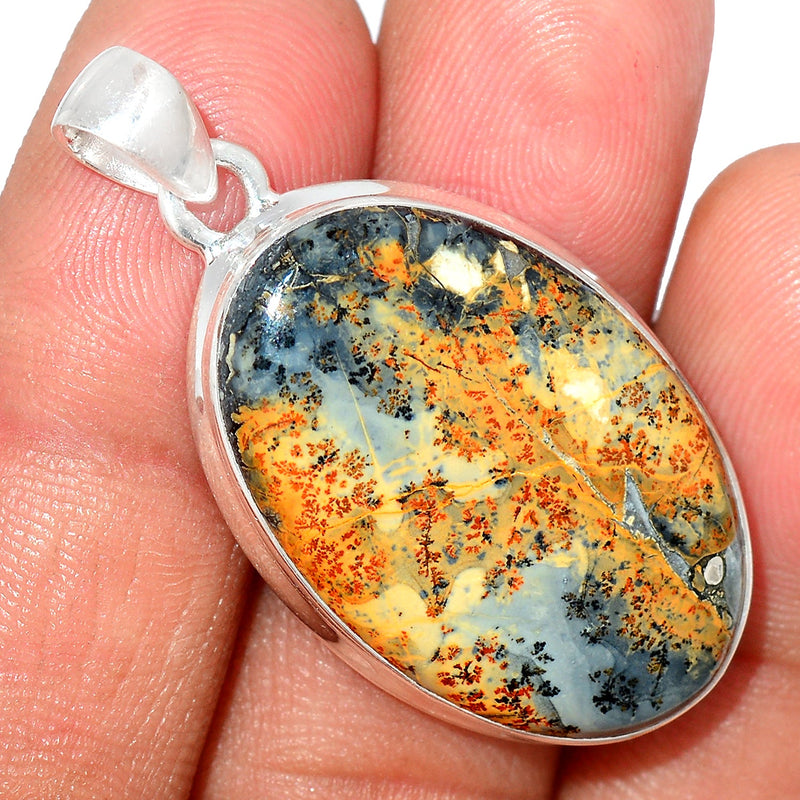 1.6" White Malingano Jasper Pendants - WMJP295