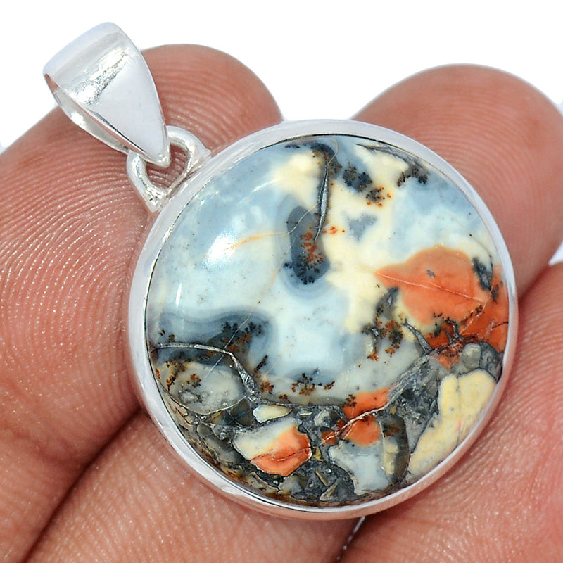 1.3" White Malingano Jasper Pendants - WMJP330