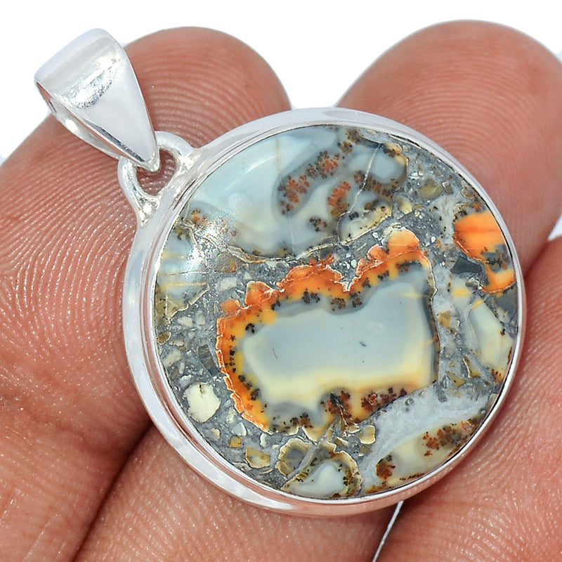 1.3" White Malingano Jasper Pendants - WMJP332