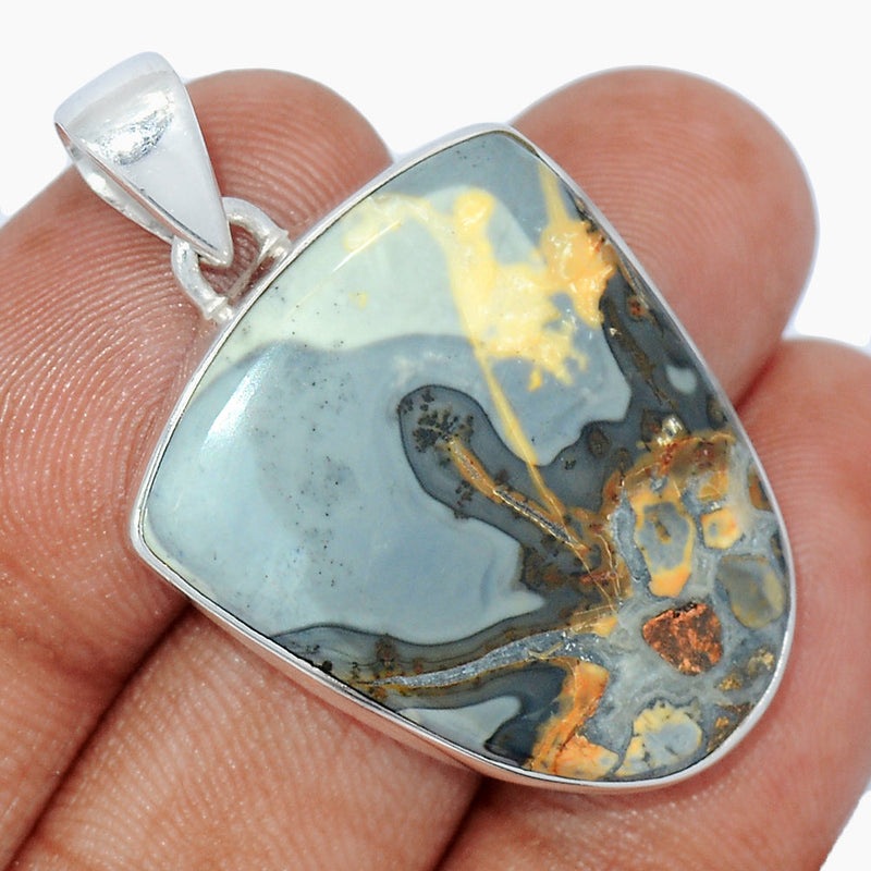 1.6" White Malingano Jasper Pendants - WMJP339