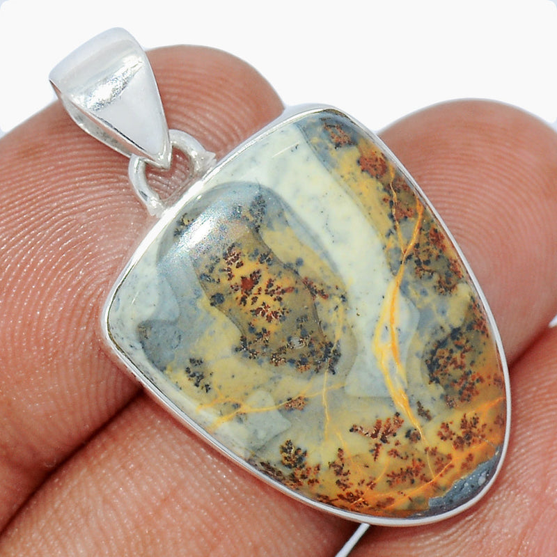 1.3" White Malingano Jasper Pendants - WMJP342