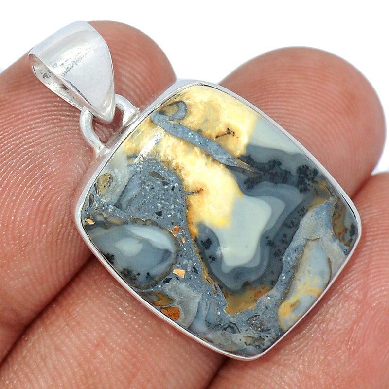 1.2" White Malingano Jasper Pendants - WMJP346