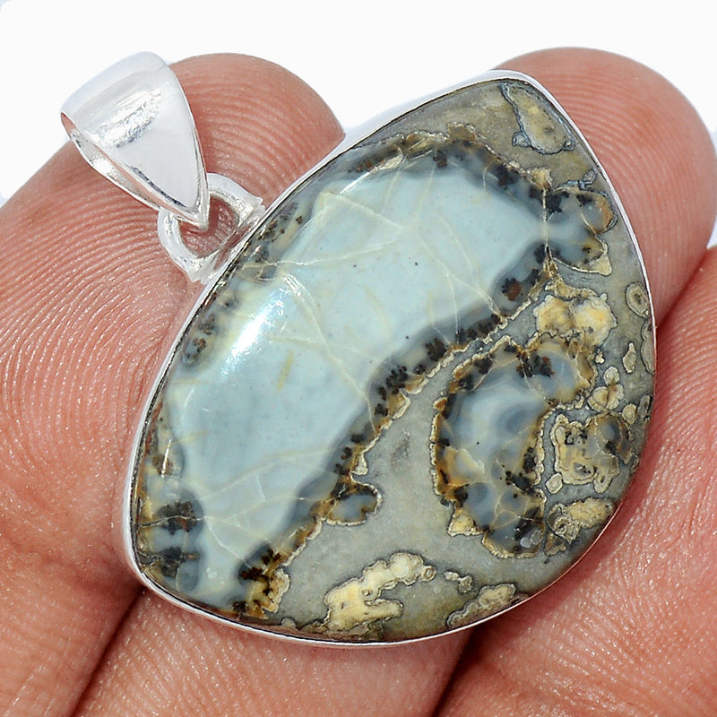 1.3" White Malingano Jasper Pendants - WMJP356