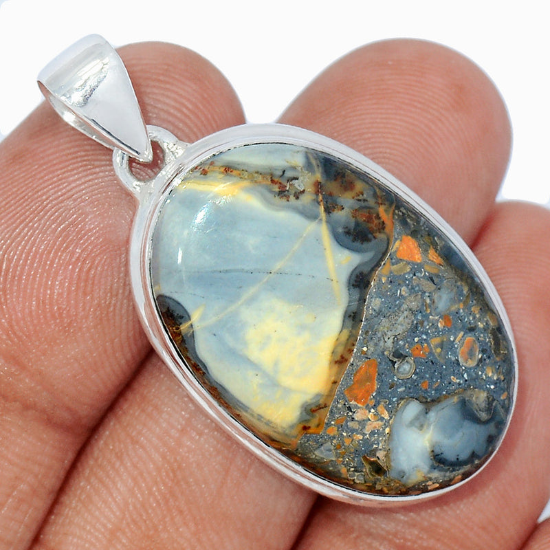 1.6" White Malingano Jasper Pendants - WMJP364