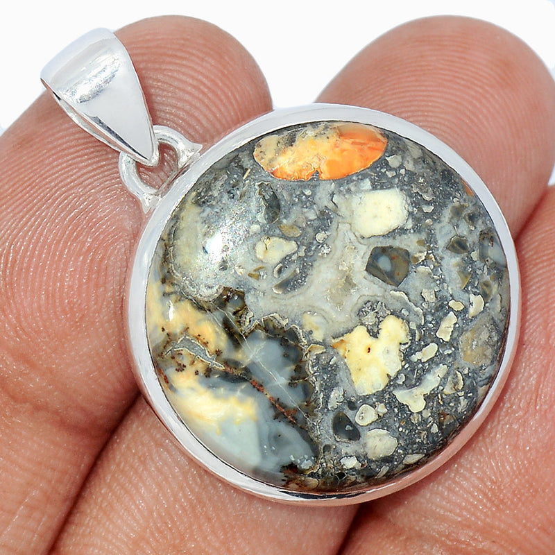 1.3" White Malingano Jasper Pendants - WMJP369