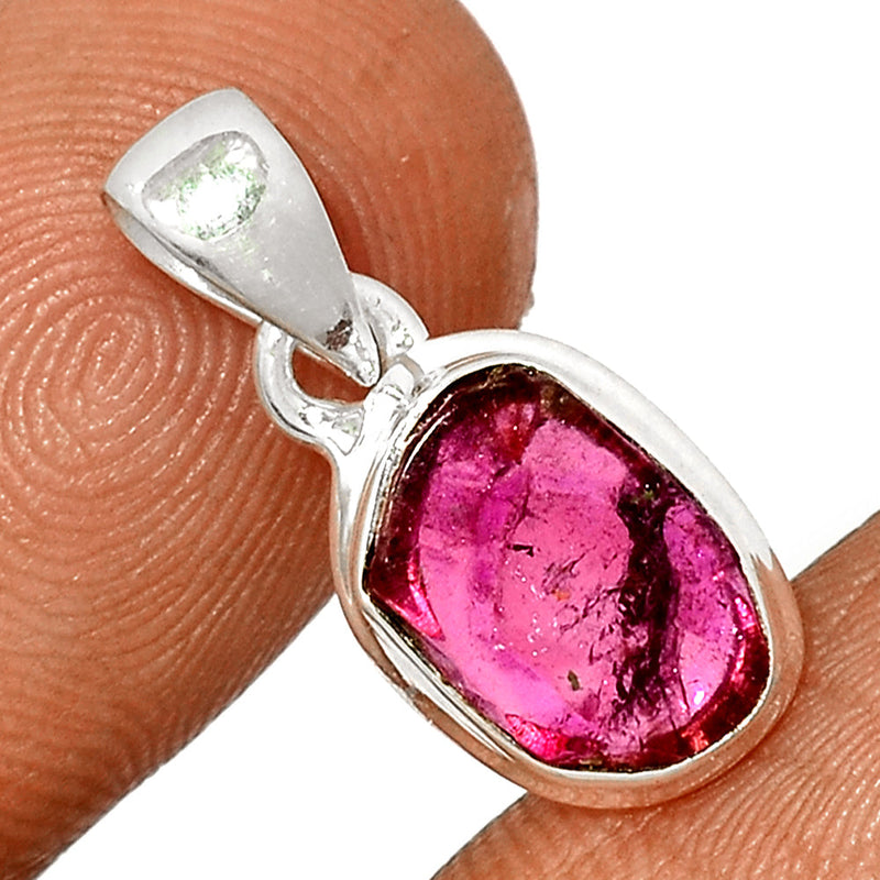 0.8" Watermelon Tourmaline Slice Pendants - WTSP304