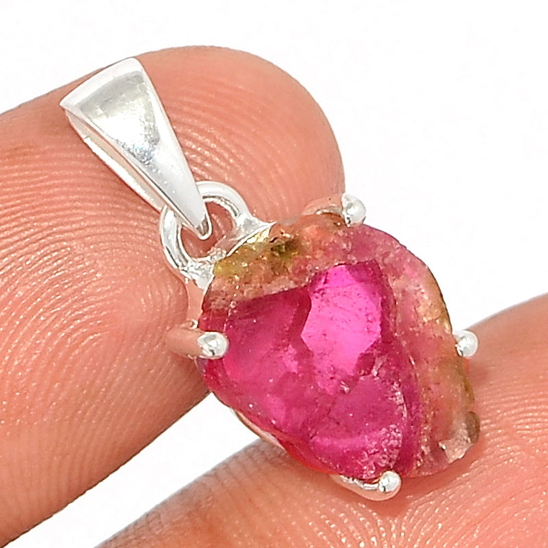 1" Claw - Watermelon Tourmaline Slice Pendants - WTSP403