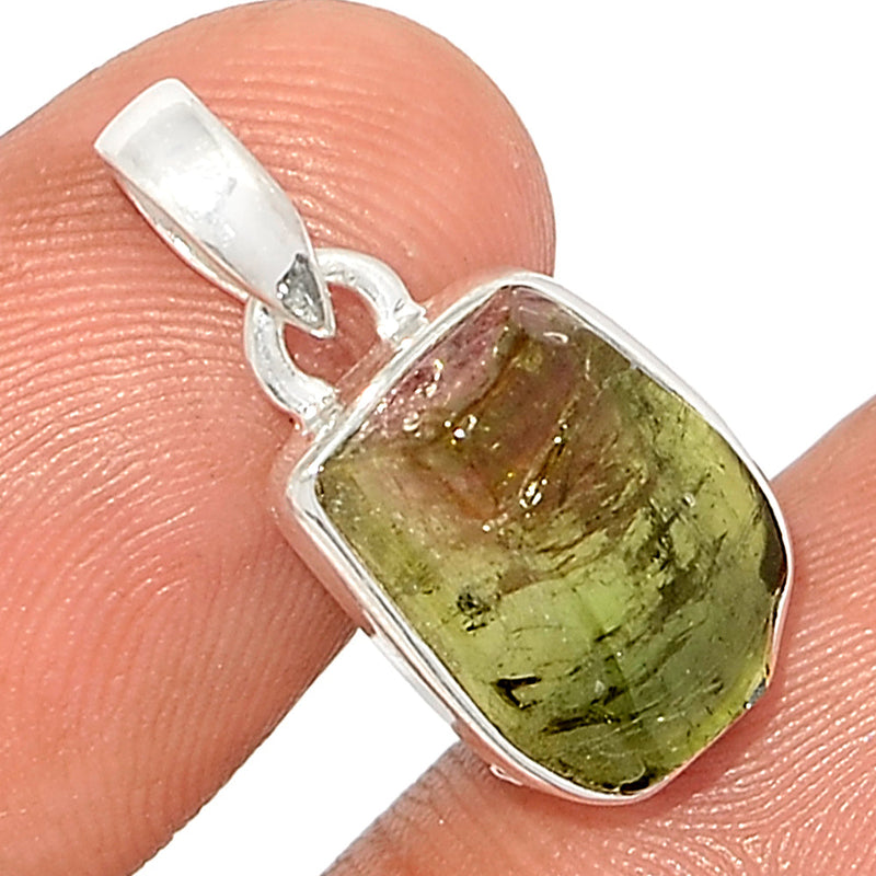 1" Claw - Watermelon Tourmaline Slice Pendants - WTSP485