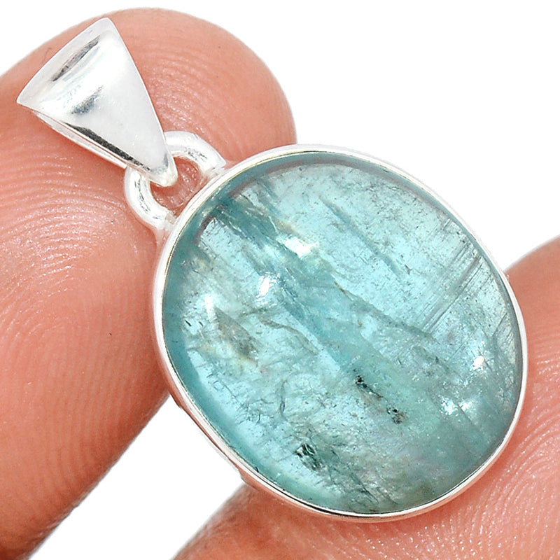 1.1" Aqua Kyanite Cabochon Pendants - AKCP272