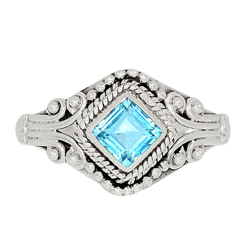 Small Filigree - Blue Topaz Ring - BLTR2135