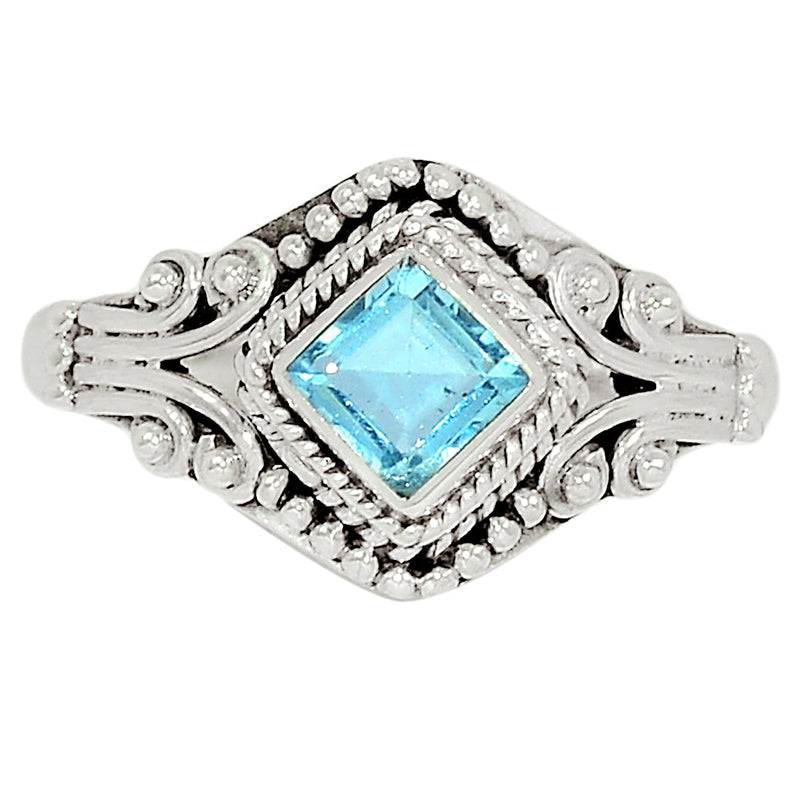 Small Filigree - Blue Topaz Ring - BLTR2137