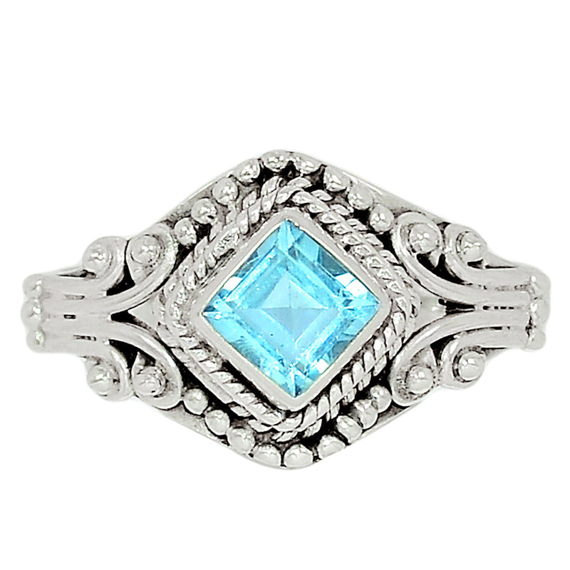 Small Filigree - Blue Topaz Ring - BLTR2138