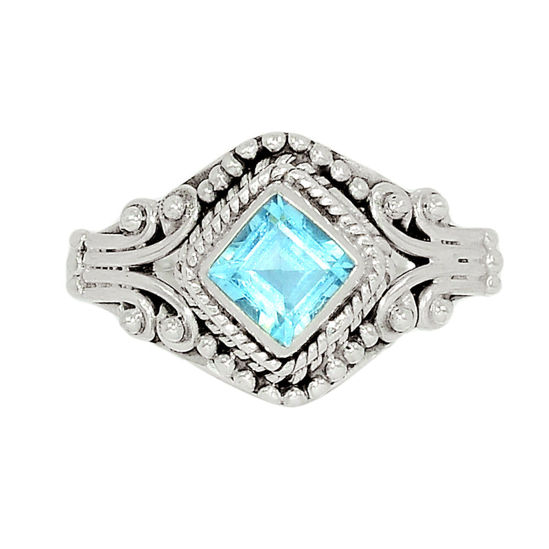 Small Filigree - Blue Topaz Ring - BLTR2139