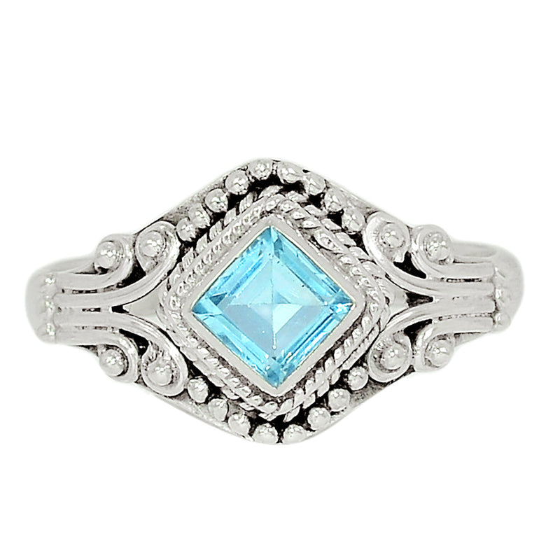 Small Filigree - Blue Topaz Ring - BLTR2146