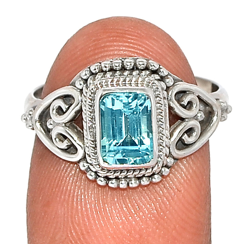 Small Filigree - Blue Topaz Ring - BLTR2169