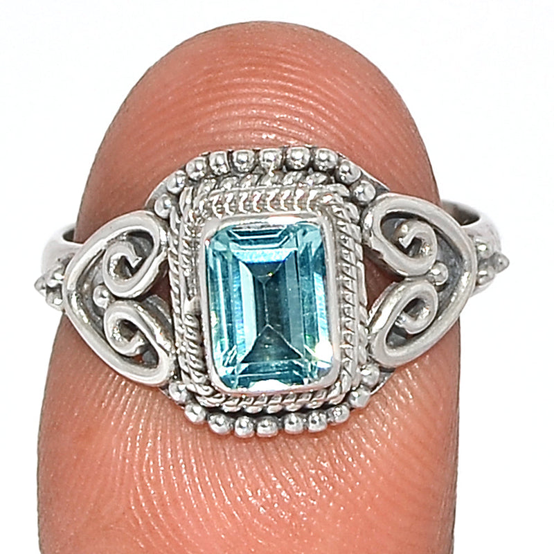 Small Filigree - Blue Topaz Ring - BLTR2178