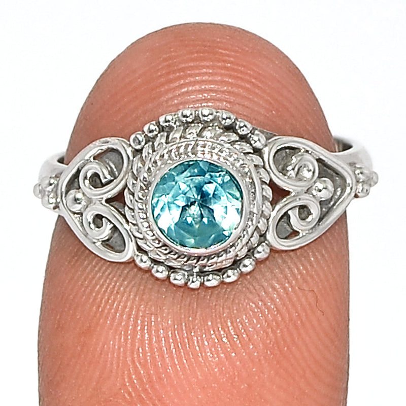 Small Filigree - Blue Topaz Ring - BLTR2182