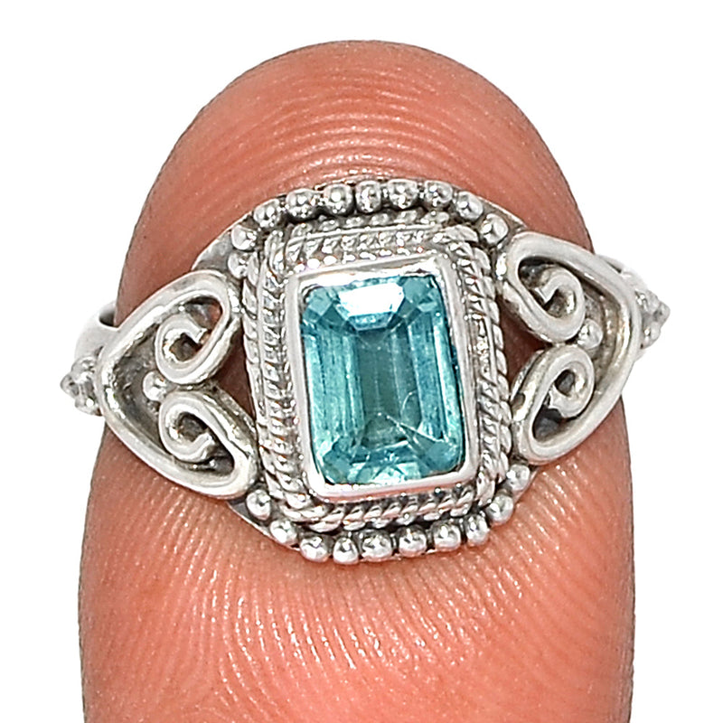 Small Filigree - Blue Topaz Ring - BLTR2187