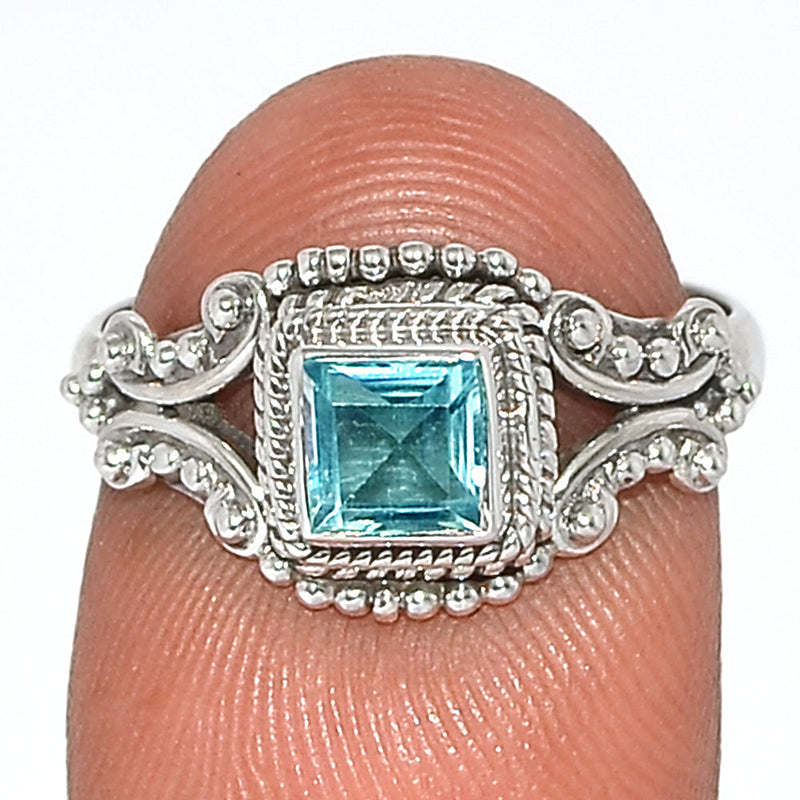 Small Filigree - Blue Topaz Ring - BLTR2190