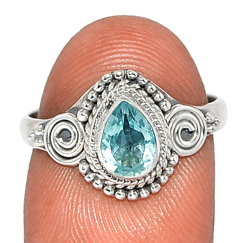 Small Filigree - Blue Topaz Ring - BLTR2191