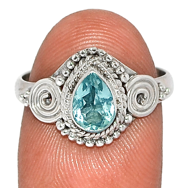 Small Filigree - Blue Topaz Ring - BLTR2193