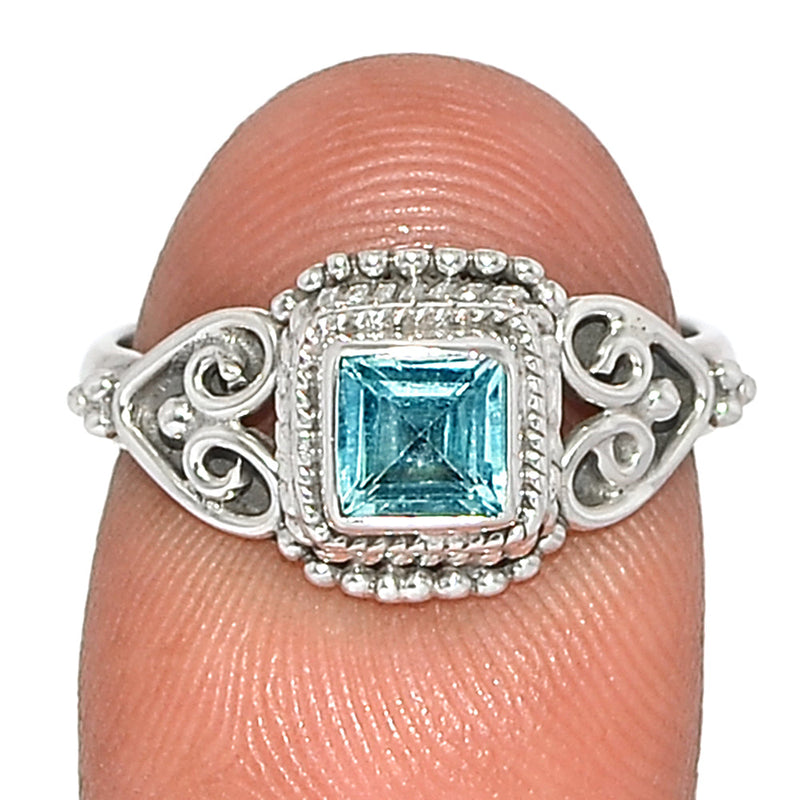 Small Filigree - Blue Topaz Ring - BLTR2200