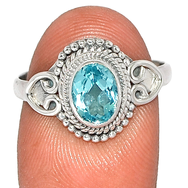 Small Filigree - Blue Topaz Ring - BLTR2202