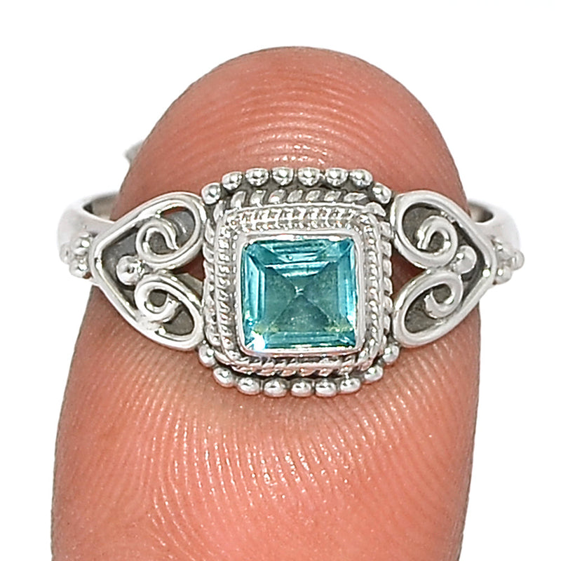 Small Filigree - Blue Topaz Ring - BLTR2204